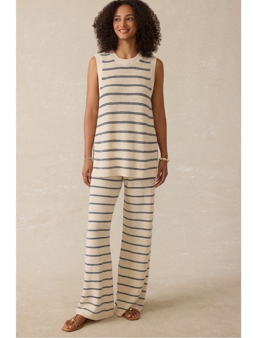 NWT Faherty Miramar Sweater Size Medium Organic Cotton Linen